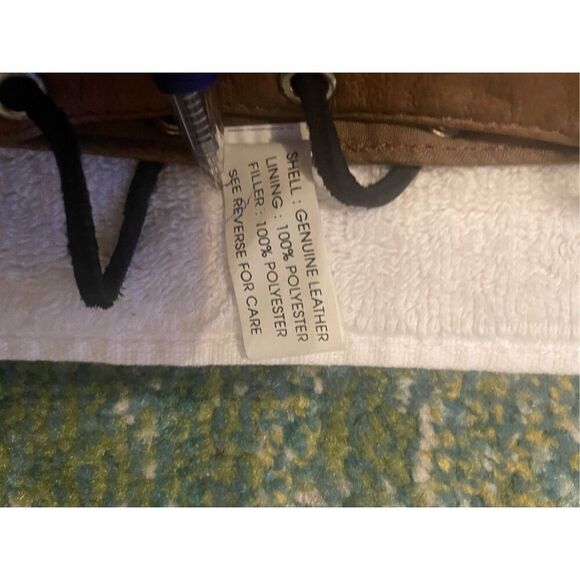 MOB Genuine Leather Biker Vest Button Lace Brown size 2X - Picture 9 of 10